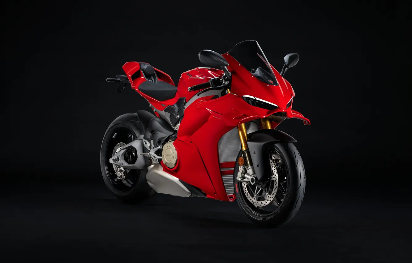 Photo wallpaper Bikes, 2025, V4 S, Dark background, Sports bikes, Ducati Panigale