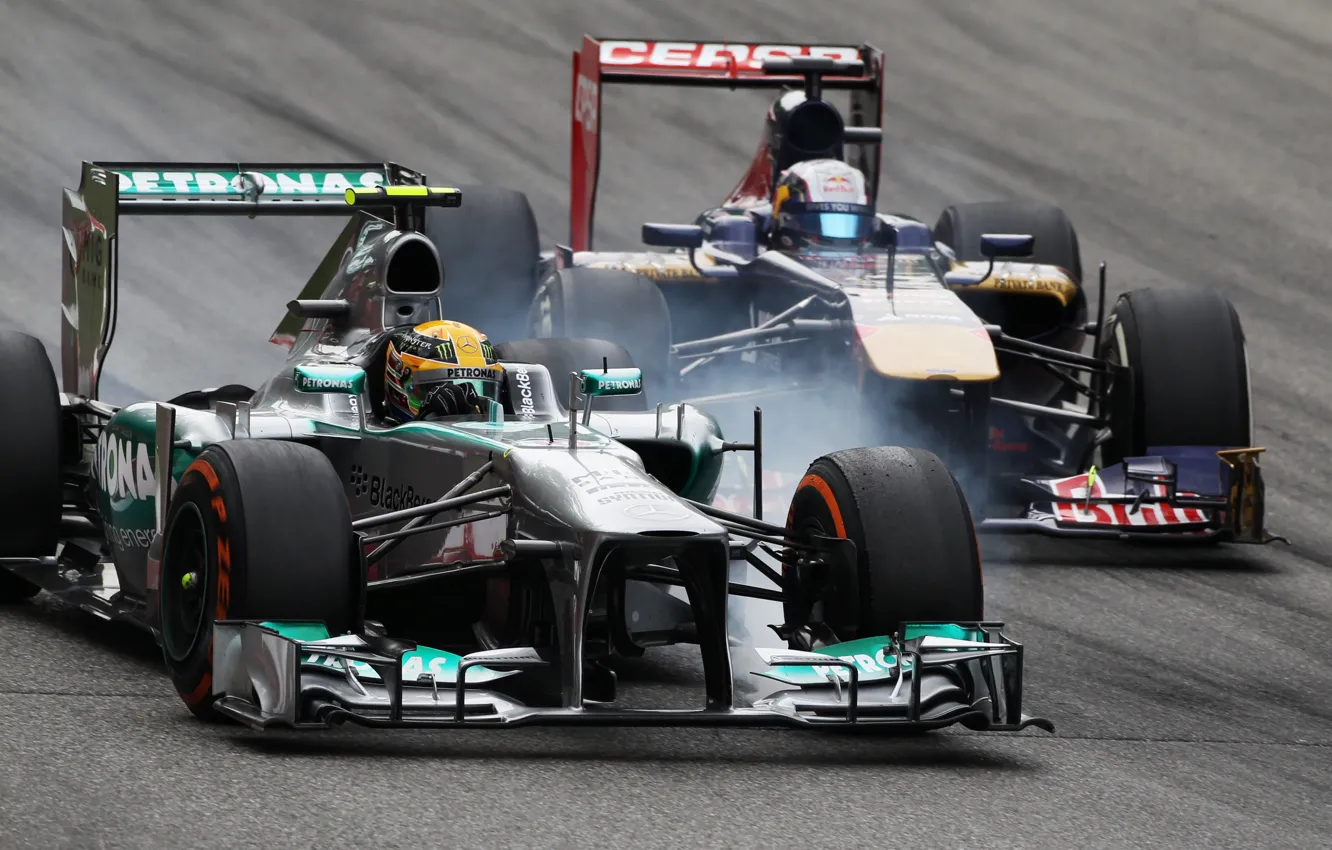 Photo wallpaper Hamilton, Toro Rosso, Formula 1, AMG, Mercedes