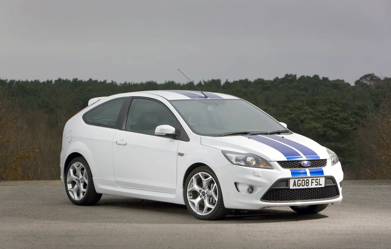 Photo wallpaper Ford, 2008, white, Focus