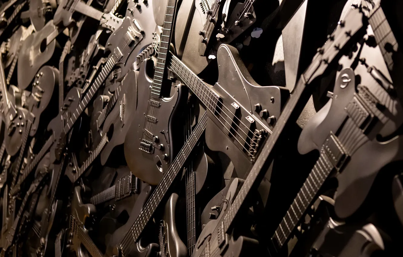 Photo wallpaper music, background, color, guitar