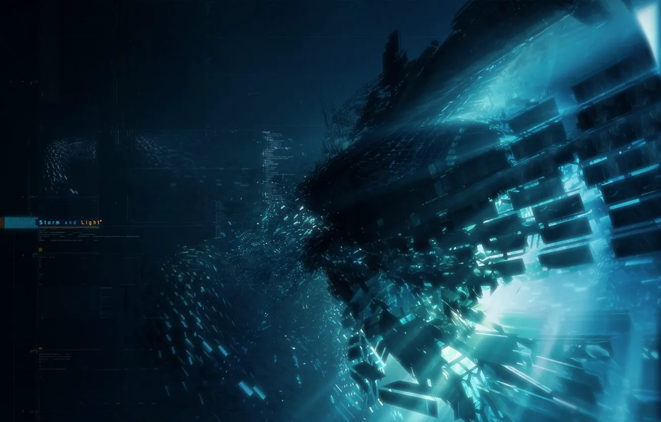 Photo wallpaper light, blocks, pack