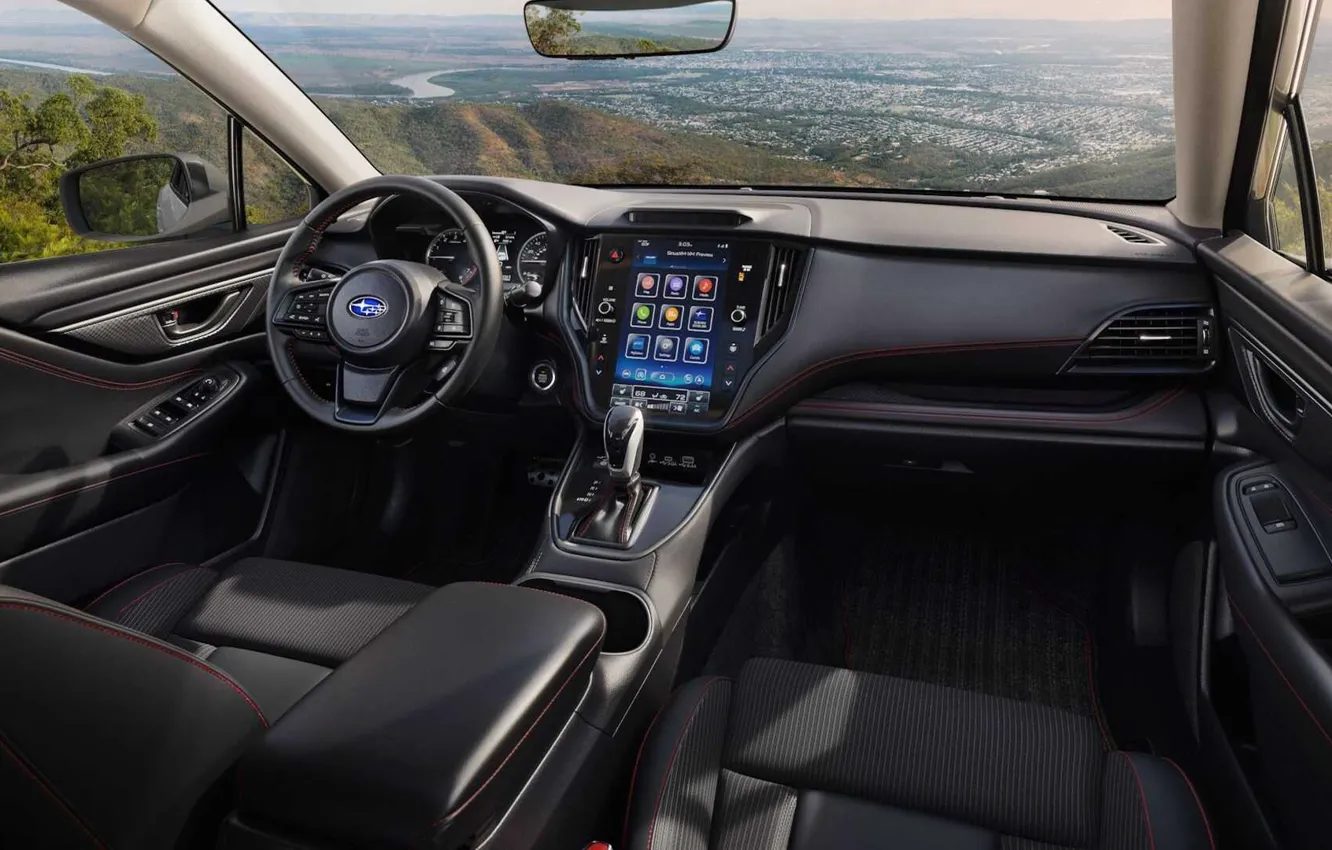 Photo wallpaper interior, display, ergonomics, Subaru Legacy, 2022
