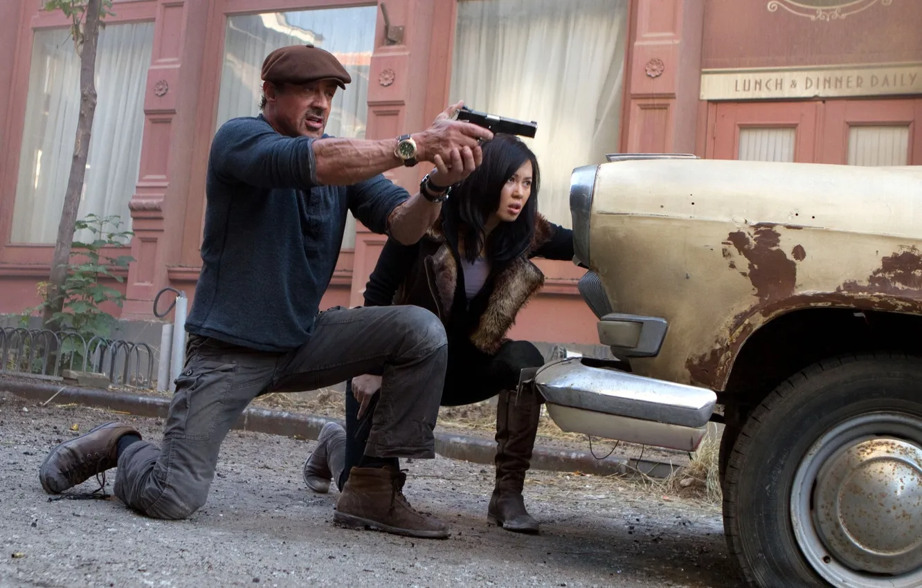 Photo wallpaper Maggie, Sylvester Stallone, Sylvester Stallone, The Expendables 2, The expendables 2, Barney Ross, Nan Yu, …