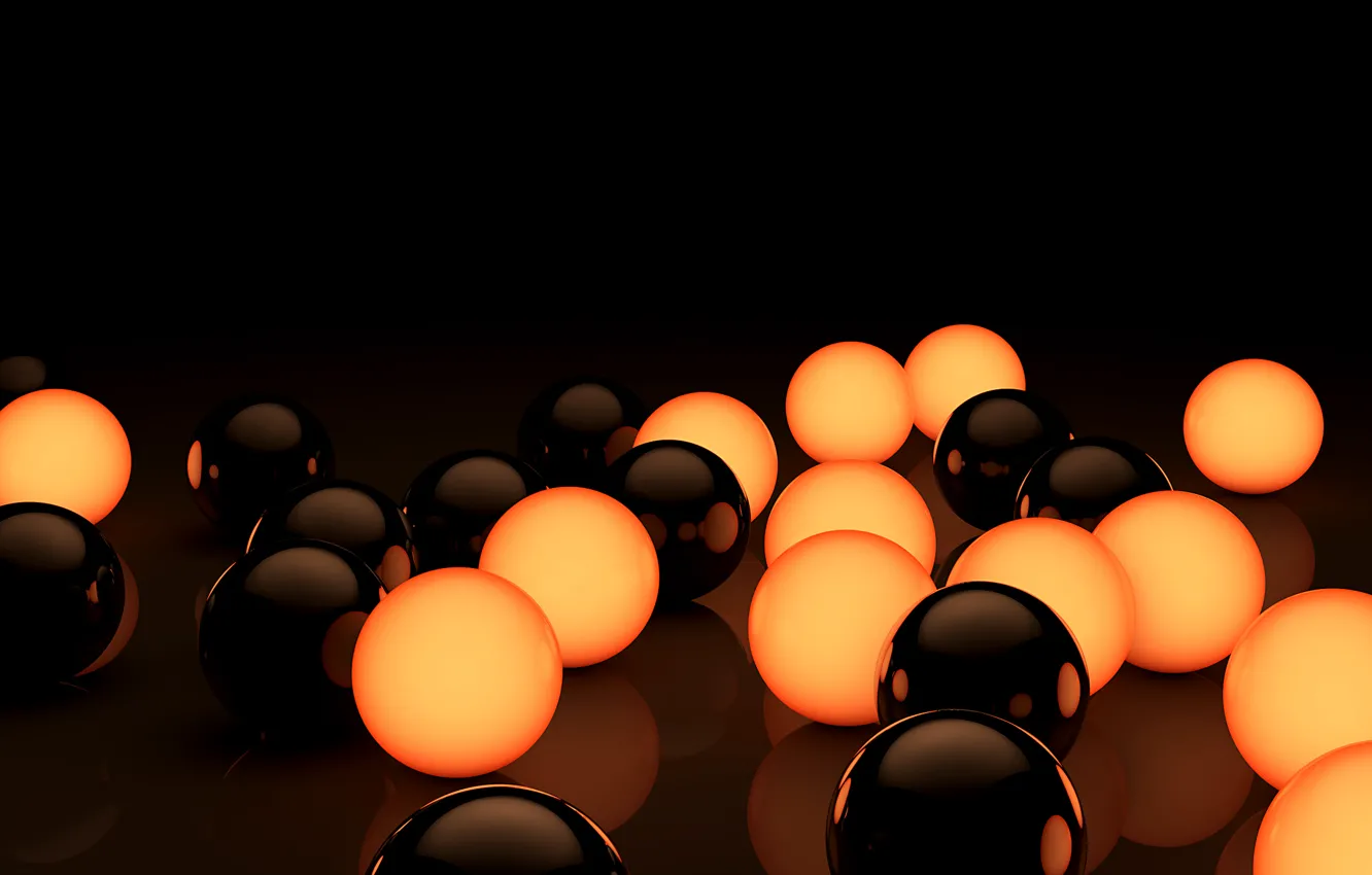 Photo wallpaper balls, render, ball