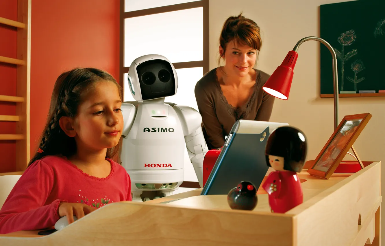 Photo wallpaper Honda, robot, asimo