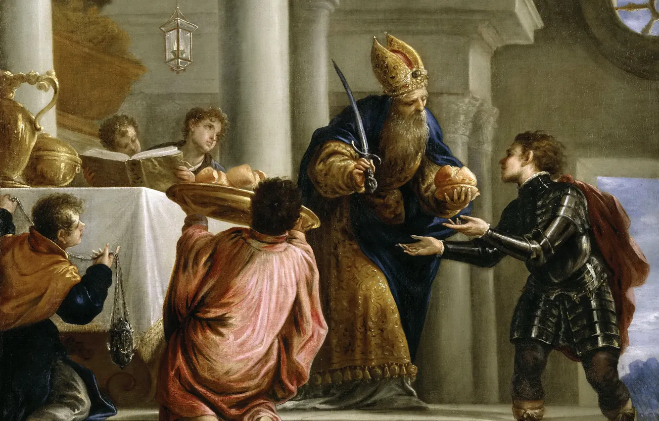 Photo wallpaper picture, history, mythology, Art Conveys to the Priest the Bread and the Sword of David, …