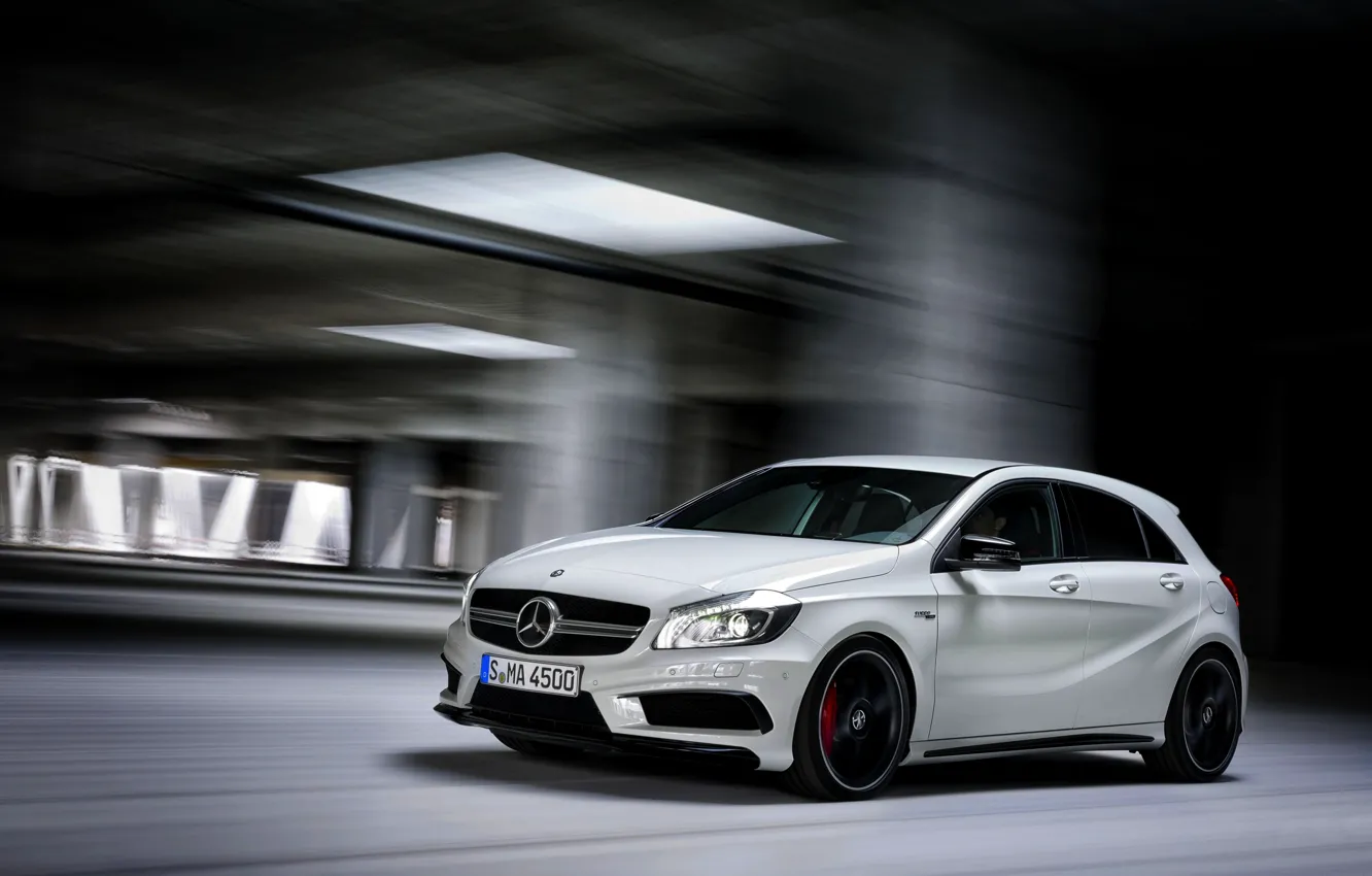 Photo wallpaper Mercedes-Benz, Auto, White, Machine, Mercedes, Mercedes, AMG, In Motion