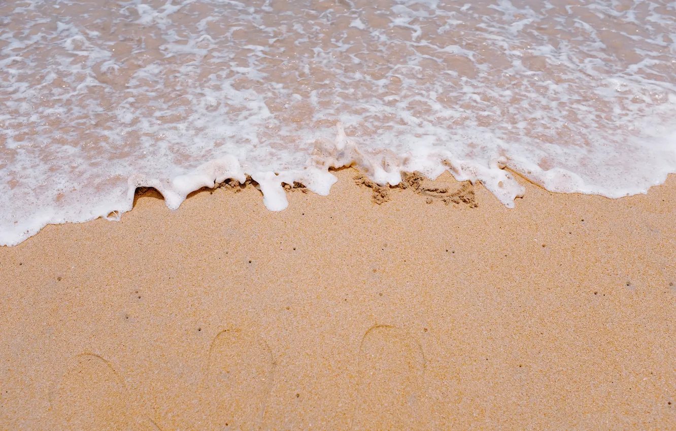 Photo wallpaper sand, sea, wave, beach, summer, shore, summer, beach