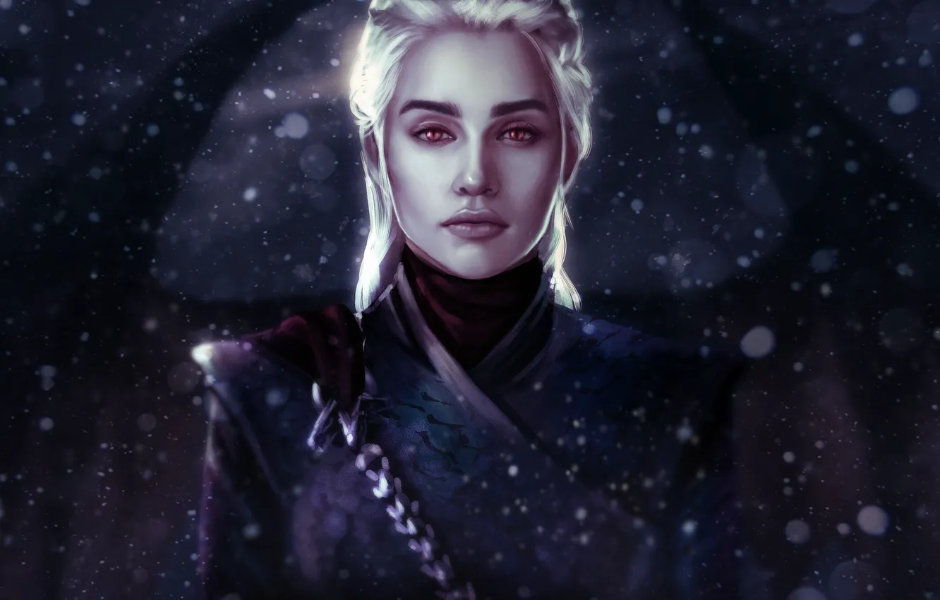 Photo wallpaper Snow, Girl, Fantasy, Game of Thrones, Game of thrones, Daenerys Targaryen, Daenerys Targaryen, Character