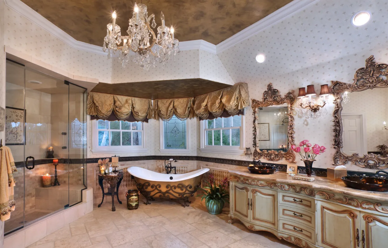 Photo wallpaper design, style, room, interior, bath, bathroom, interior, bathroom