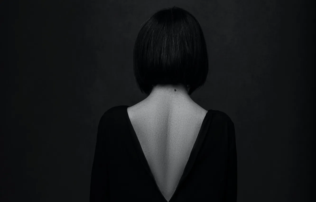 Photo wallpaper black and white, back, khalaji shahin