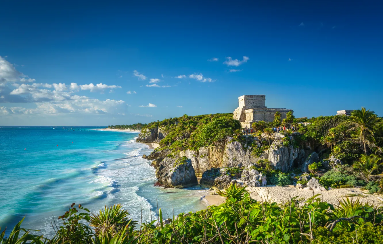 Photo wallpaper coast, Mexico, Tulum, Quintana Roo
