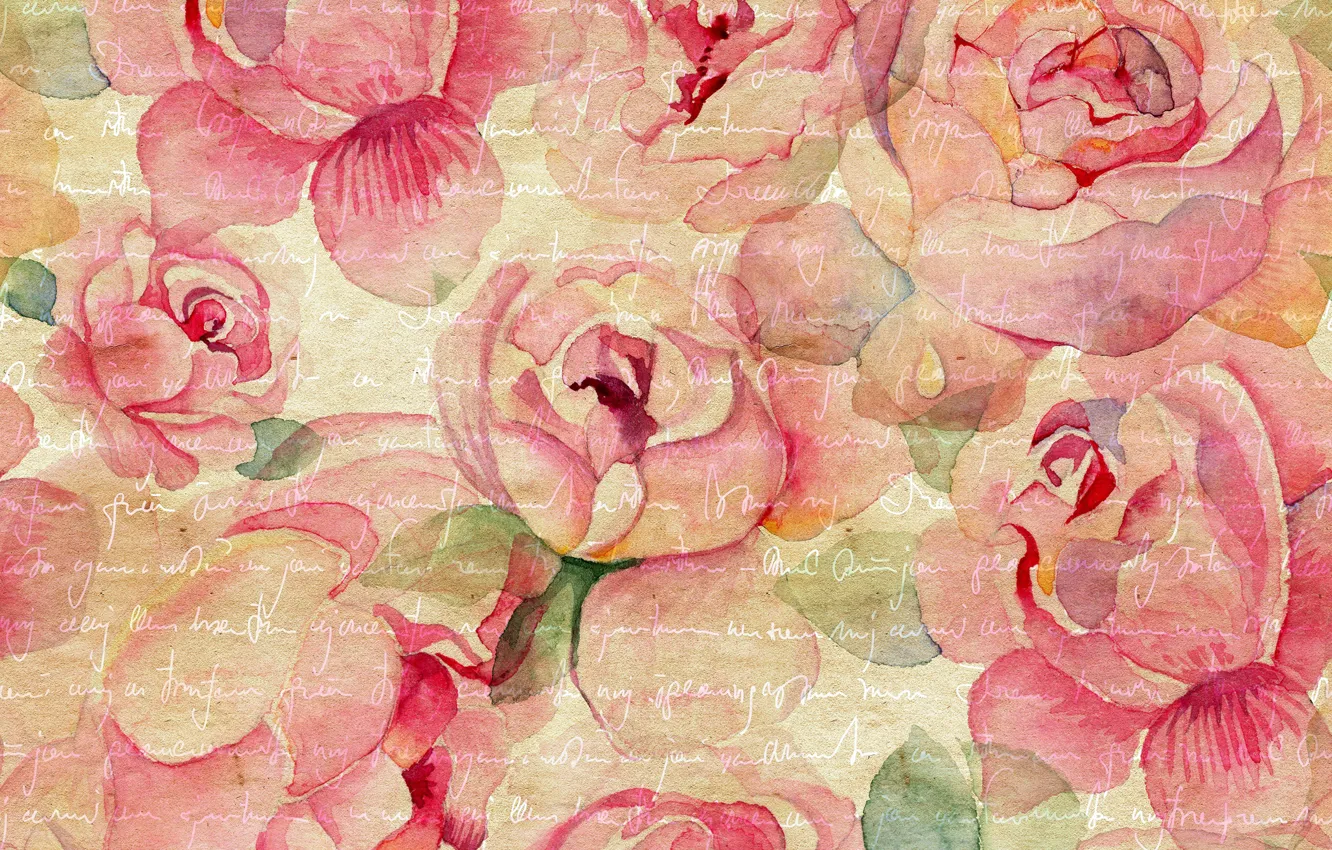 Photo wallpaper vintage, background, peony