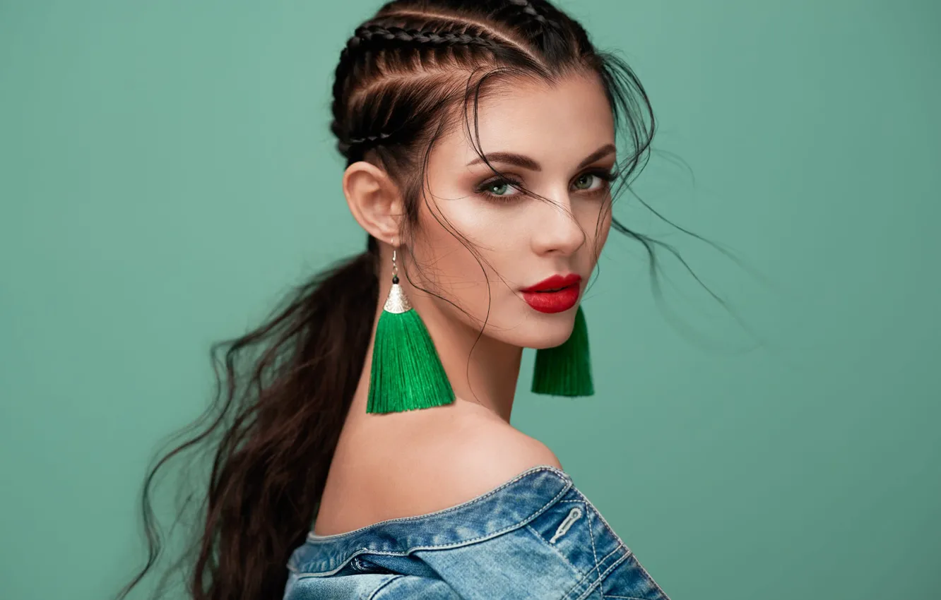 Photo wallpaper makeup, sponge, retouching, Oleg Gekman, Portrait beautiful woman