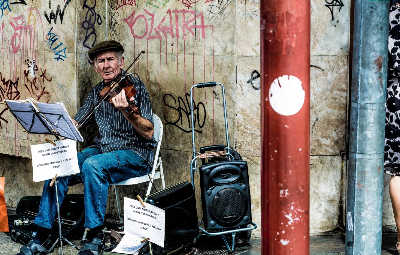 Photo wallpaper music, violin, people