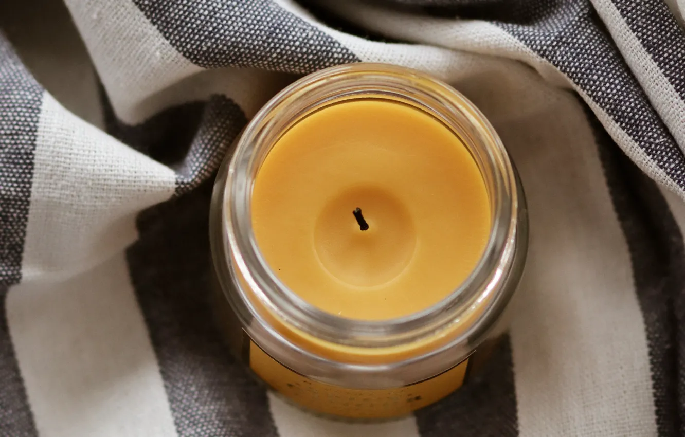 Photo wallpaper comfort, candles, fabric