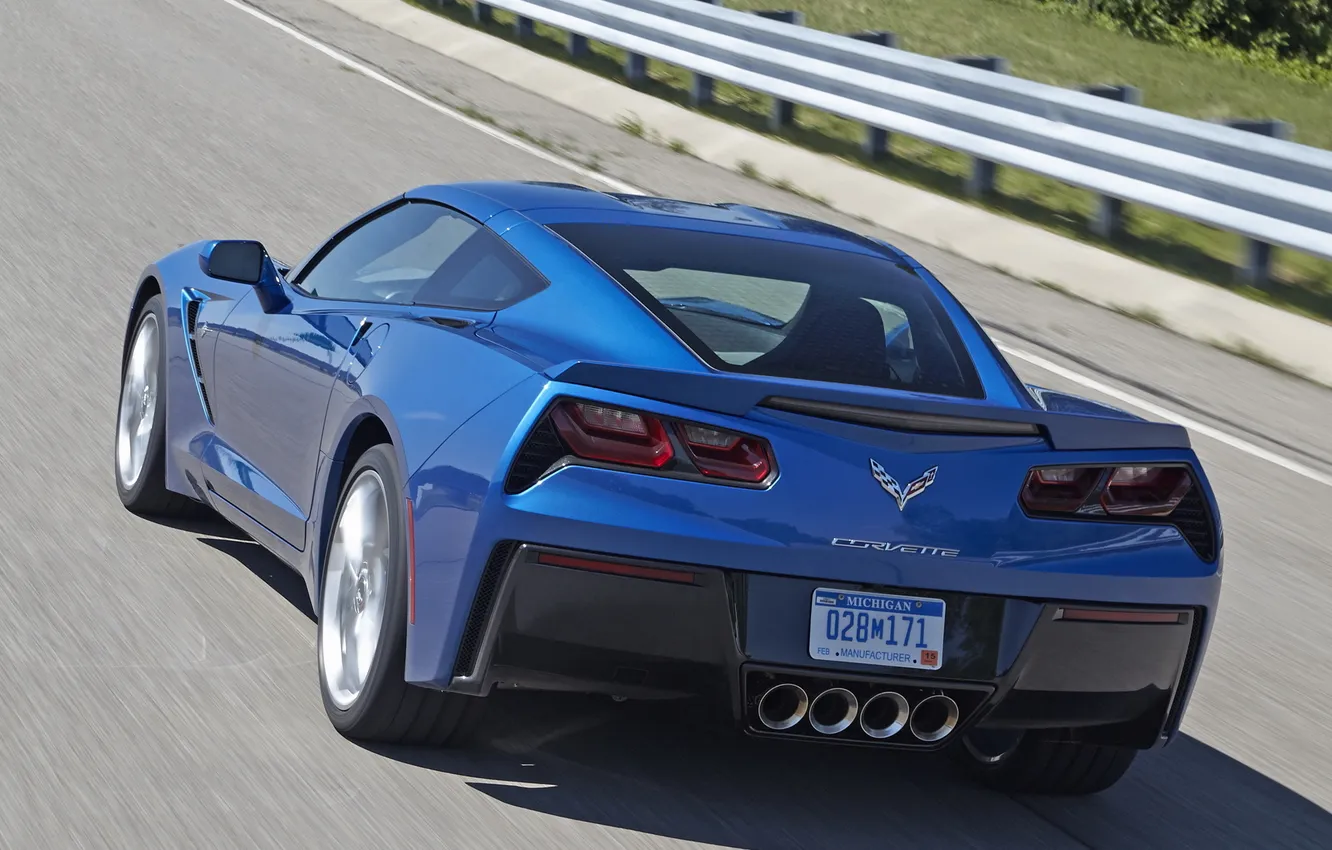 Photo wallpaper Corvette, Chevrolet, supercar, Chevrolet, back, Stingray