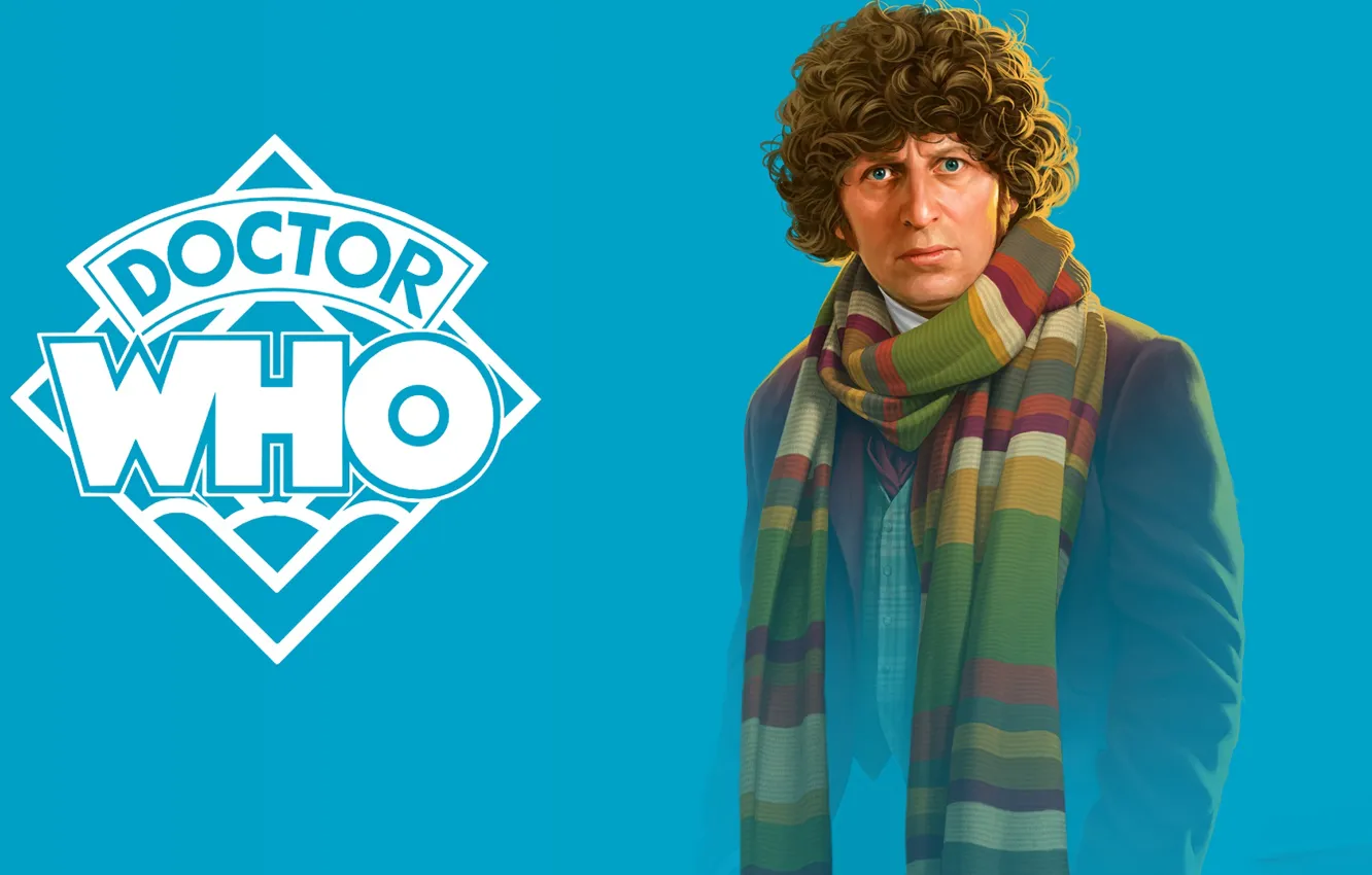 Photo wallpaper scarf, classic, Doctor Who, Doctor Who, The TARDIS, TARDIS, scarf, science fiction