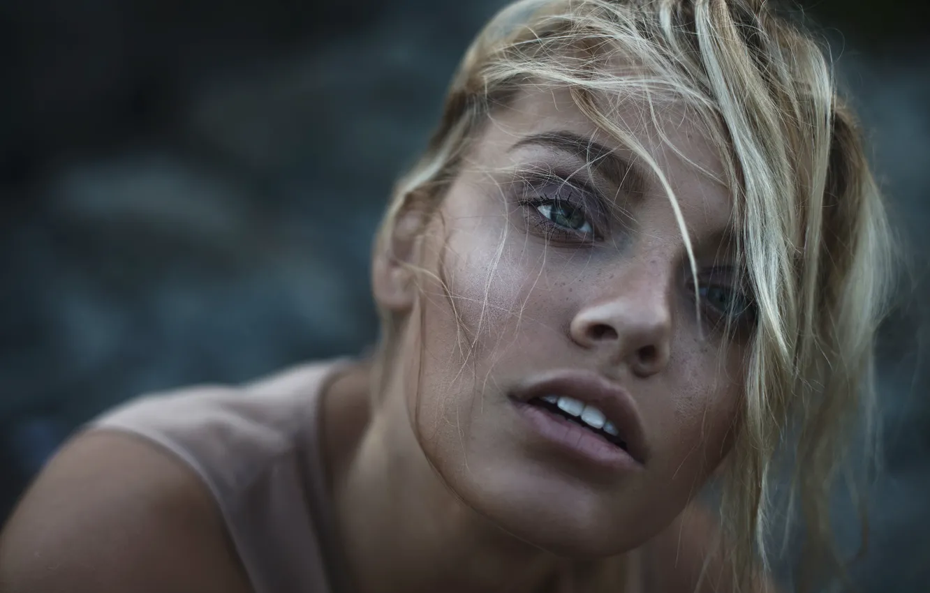 Photo wallpaper girl, hair, lips, strands, Aleah Michele, Show me your soul