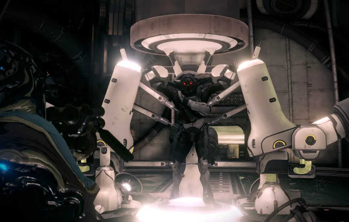 Photo wallpaper weapons, fiction, the game, soldiers, armor, Warframe