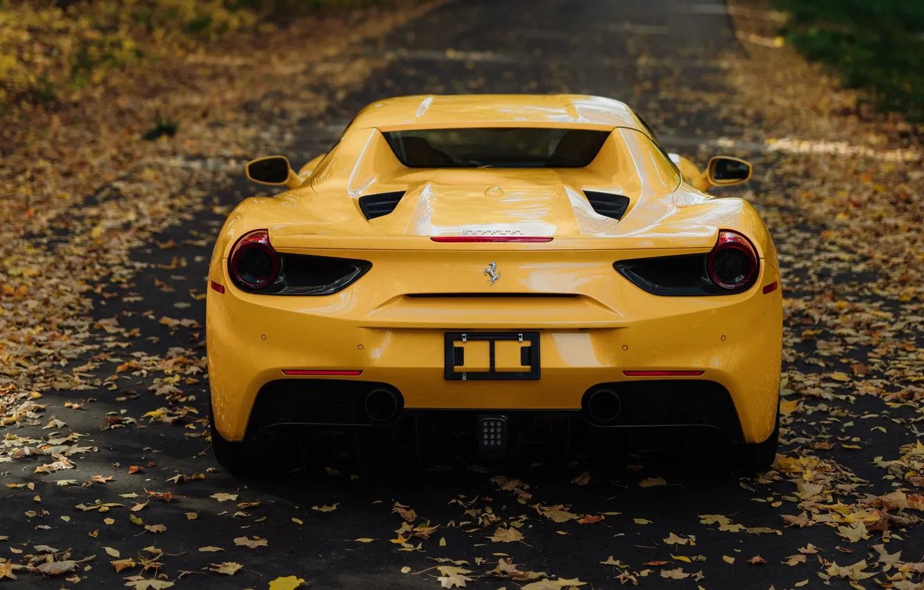 Photo wallpaper Ferrari, 2017, 488, Ferrari 488 Spider 70th Anniversary "Bold Yellow"