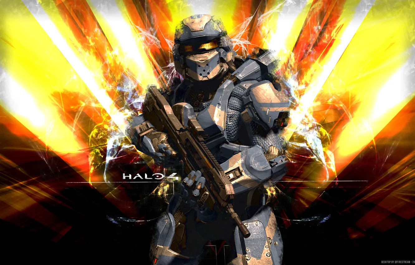 Photo wallpaper soldiers, fighter, Spartan, Spartan, Halo 4