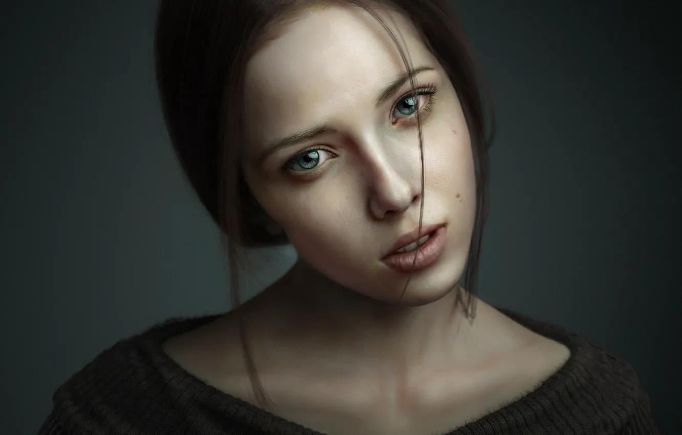 Photo wallpaper look, girl, portrait, 3ds max, render, photoshop, zbrush, Portrait of Woman 3D Art by Pasquale …