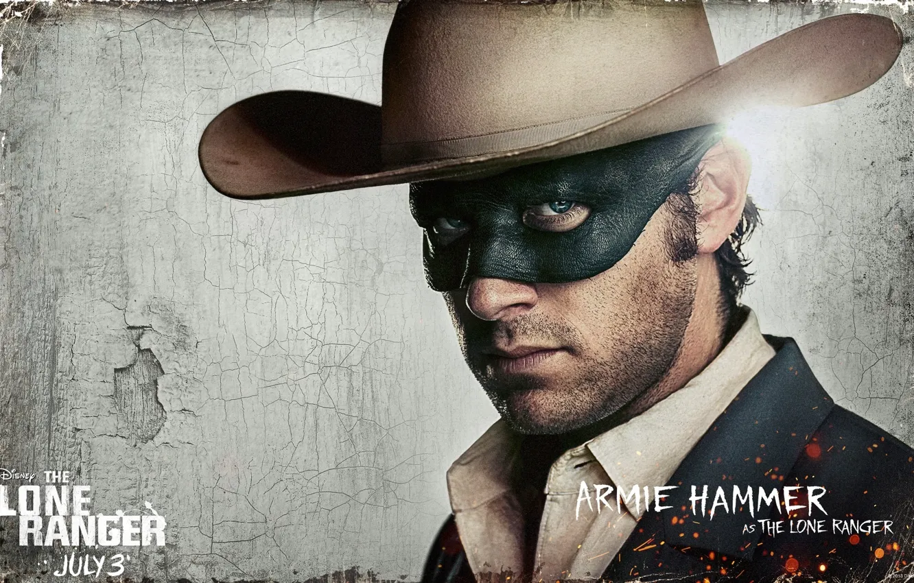 Photo wallpaper western, background, movie, sheriff, wild west, cowboy, The Lone Ranger, Armie Hammer