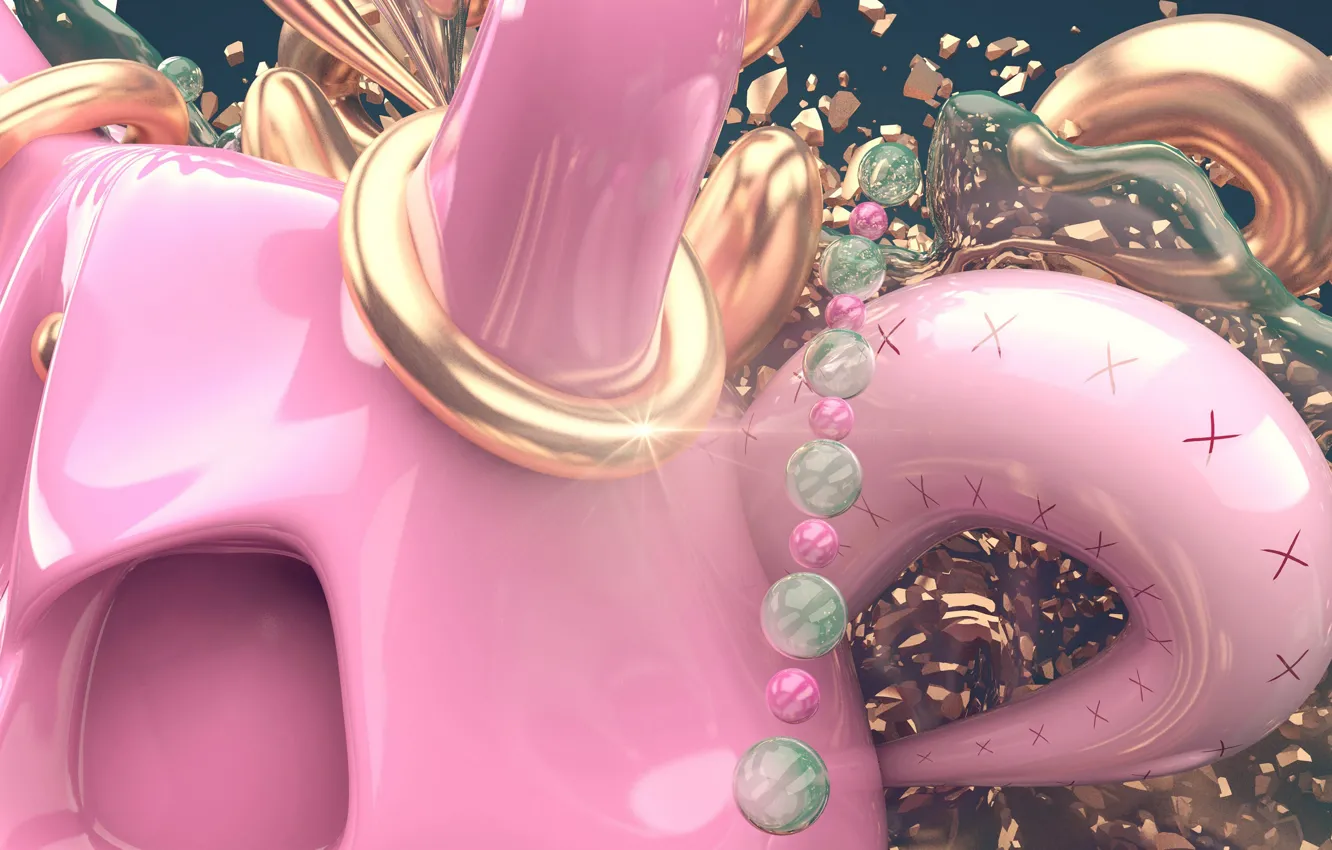 Photo wallpaper abstraction, figure, the volume