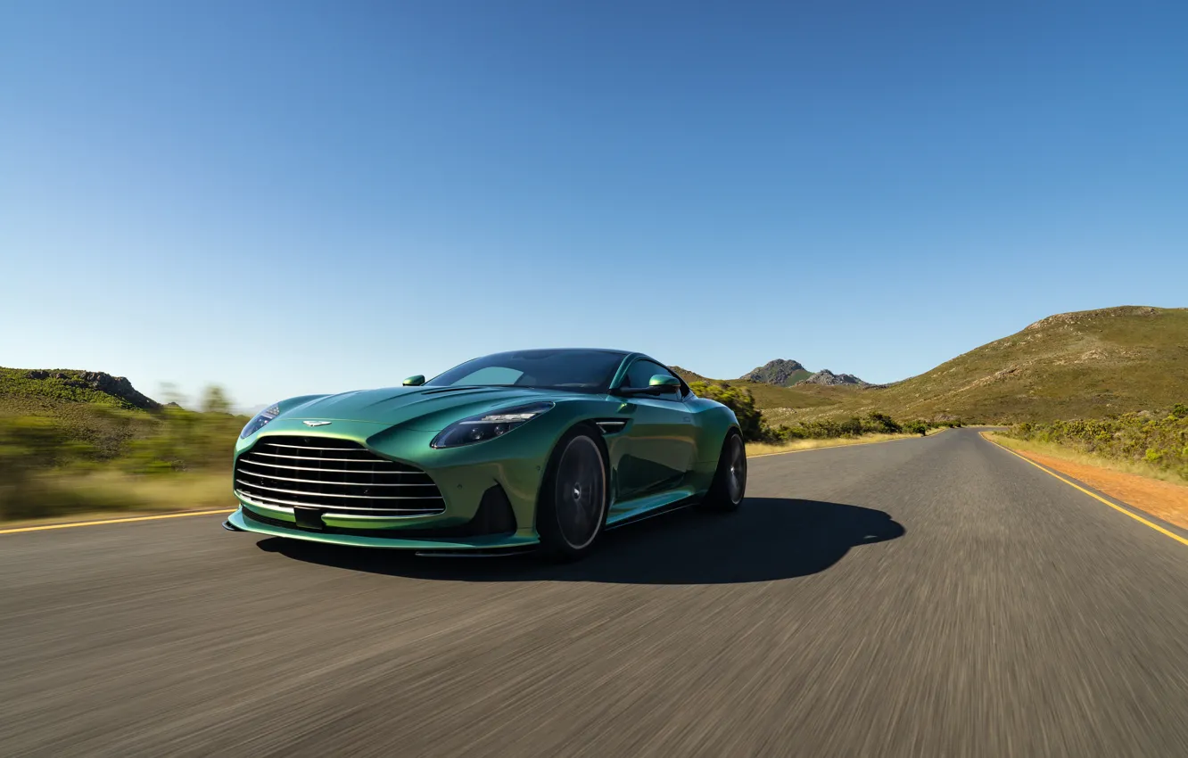 Photo wallpaper Aston Martin, speed, power, supercar, beautiful, the front, 2023, Aston Martin DB12