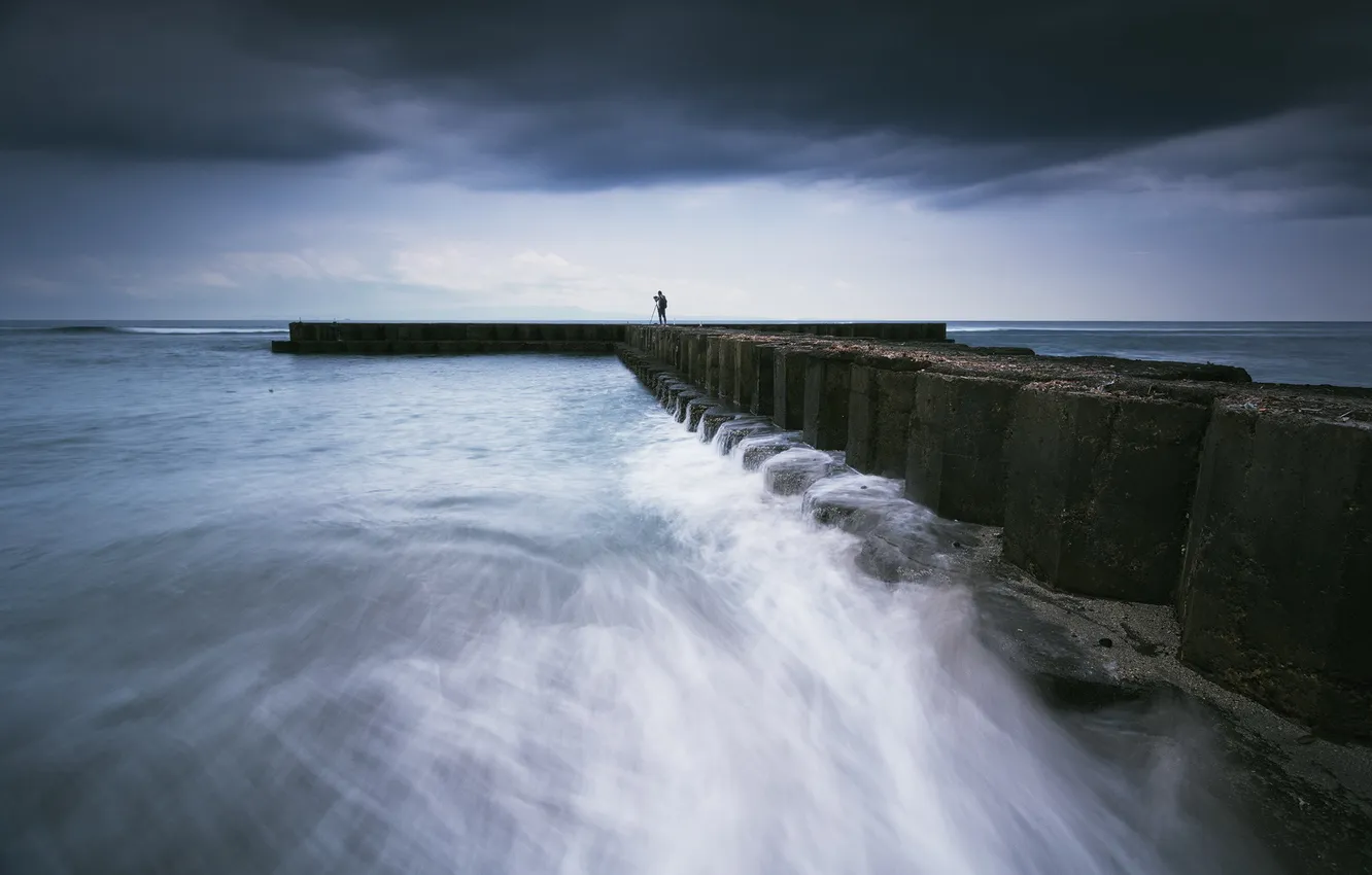 Photo wallpaper Bali - Indonesia, Karangasem, Candidasa beach