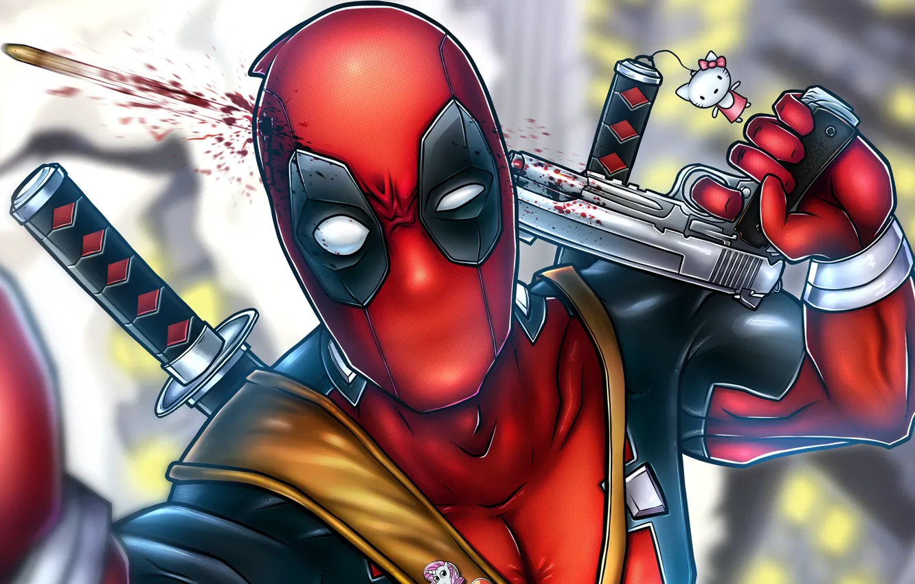 Photo wallpaper Deadpool, Marvel, Deadpool, Comics, Wade Wilson