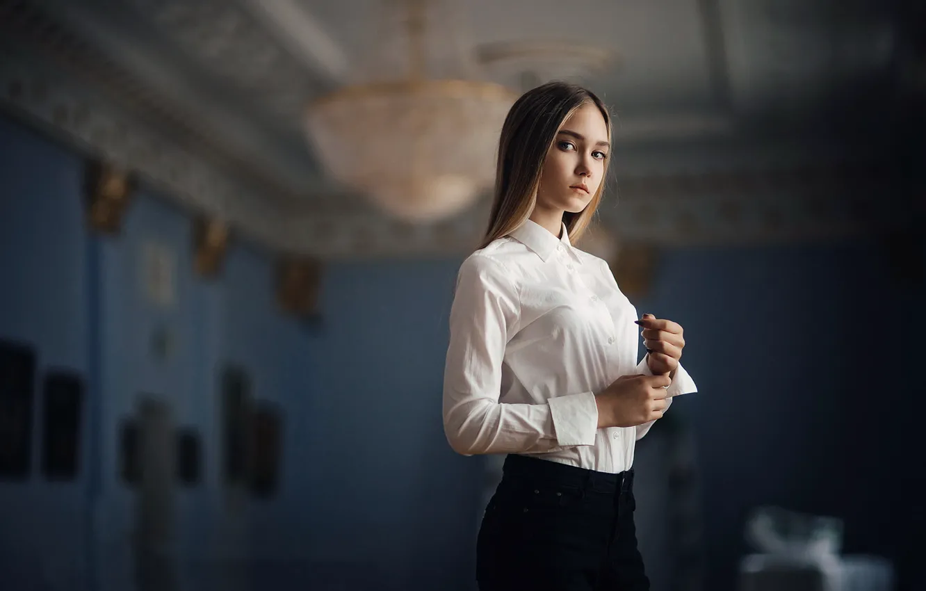 Photo wallpaper style, girl, blouse, Sergey Piltnik