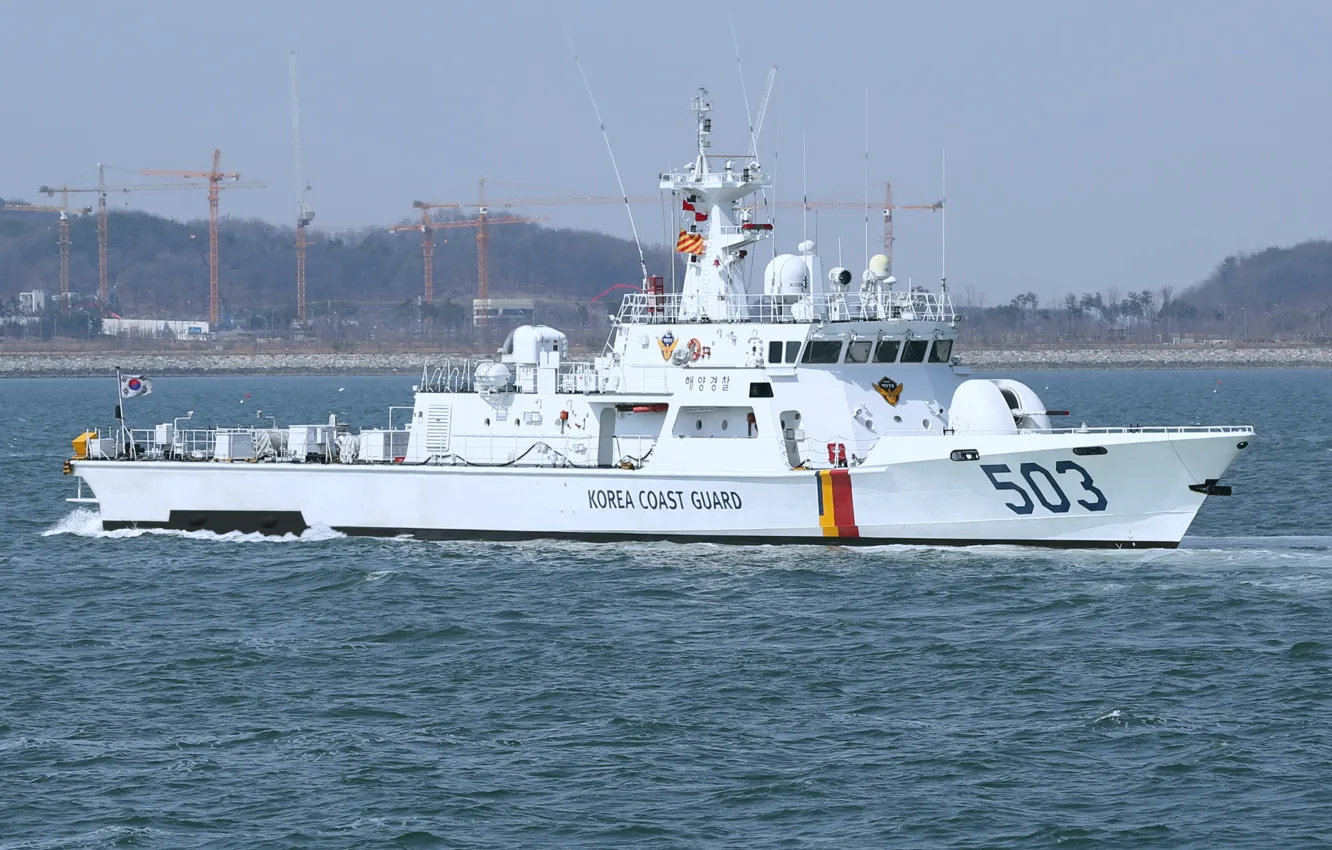 Photo wallpaper ship, South Korea, patrol