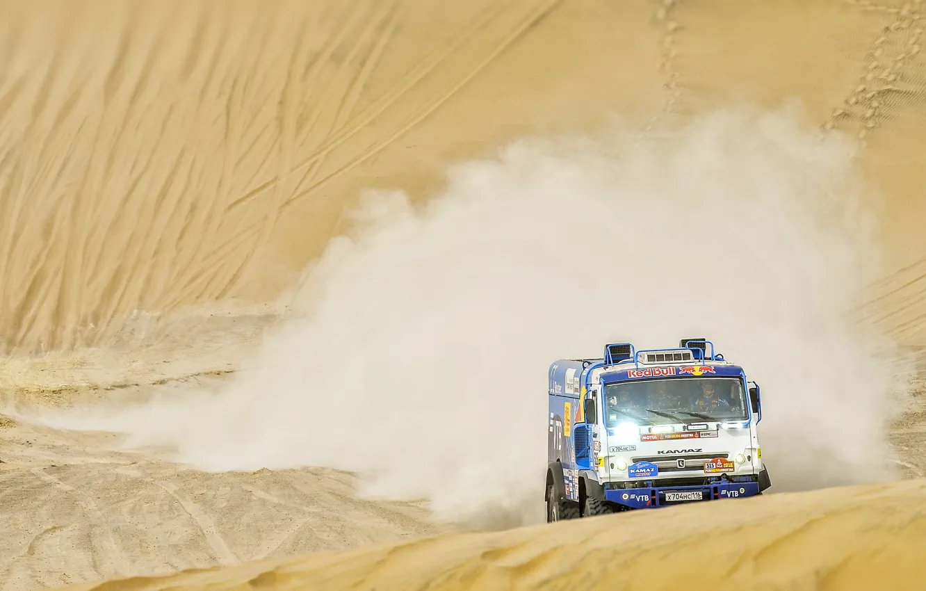 Photo wallpaper Sand, Dust, Sport, Machine, Speed, Truck, Race, Master