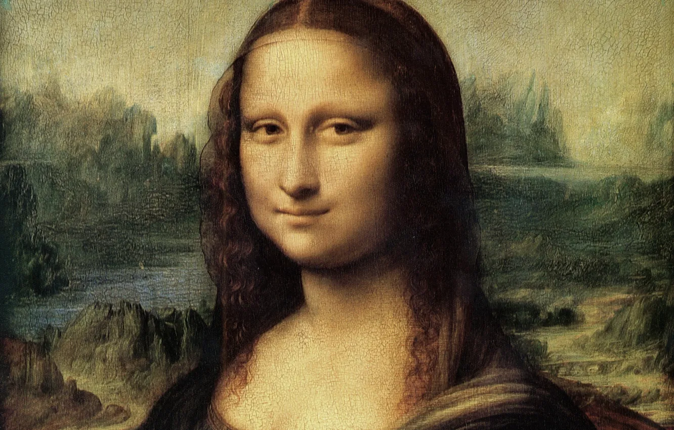 Photo wallpaper Mona Lisa, mona lisa, L. da Vinci