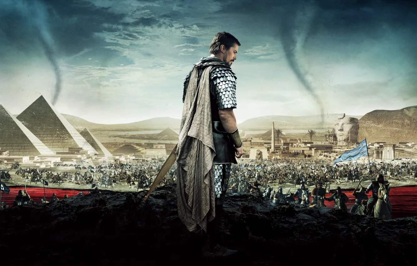 Photo wallpaper Clouds, Sky, Gods, Warrior, with, Egypt, and, War