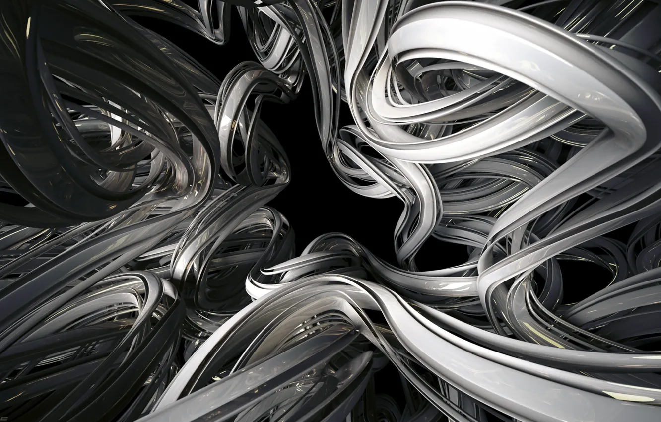 Photo wallpaper strip, stream, form, plastic, plastic, swirls