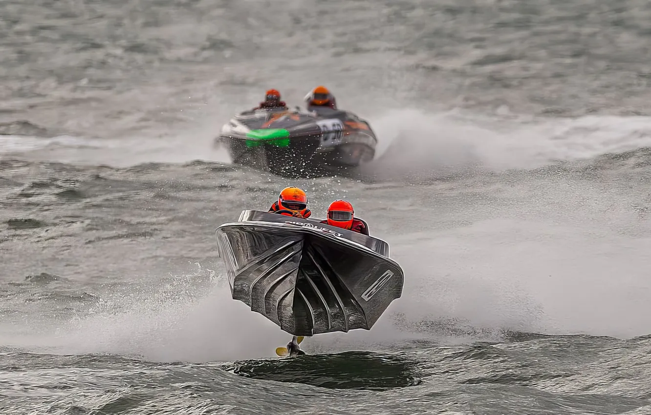 Photo wallpaper race, boat, speed