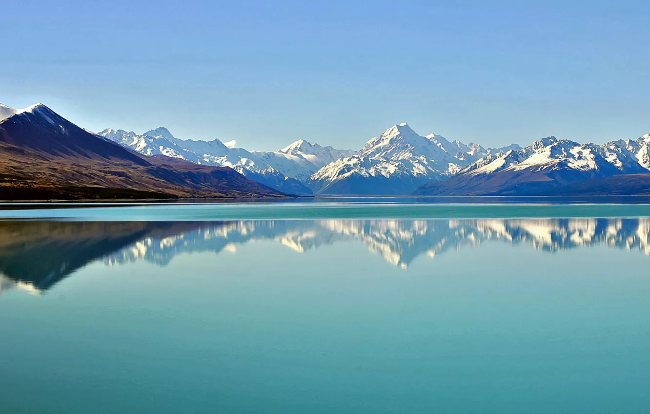 Photo wallpaper sea, landscape, mountains