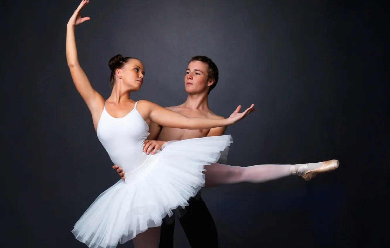 Photo wallpaper girl, dance, guy, ballet