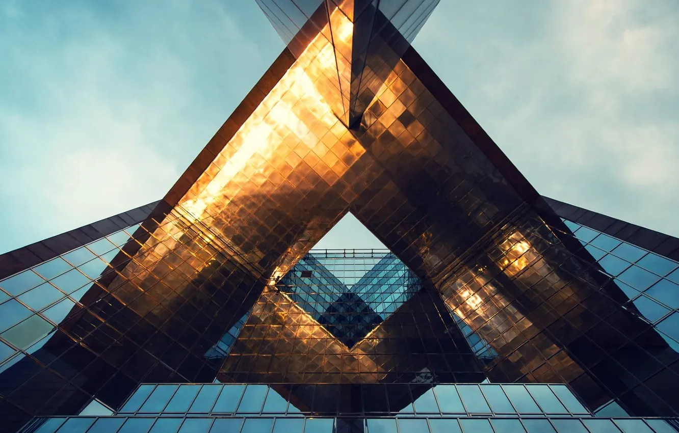 Photo wallpaper the city, building, architecture, modern