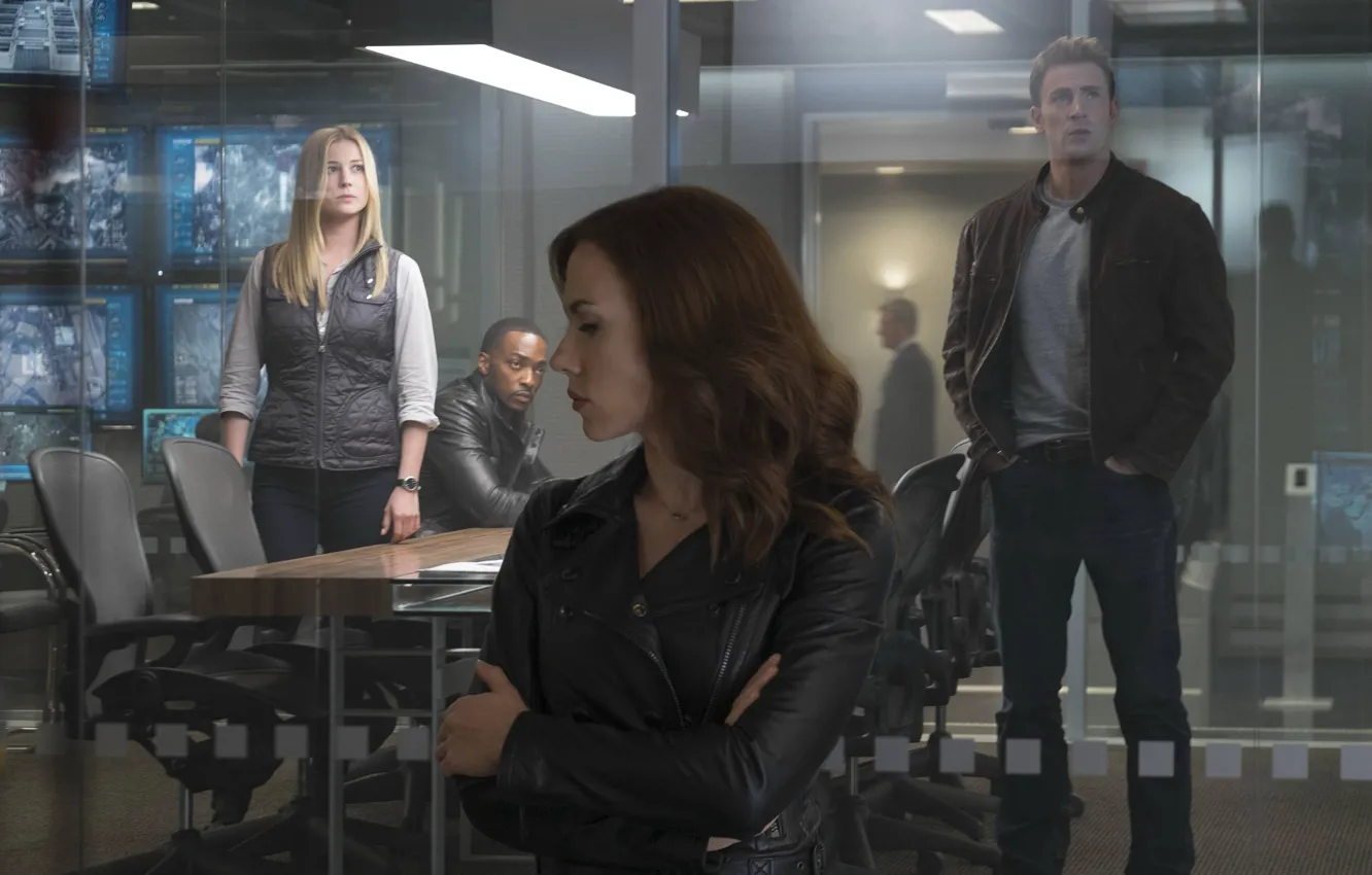 Photo wallpaper team, Falcon, Captain America, Captain America, Black widow, Captain America:Civil War