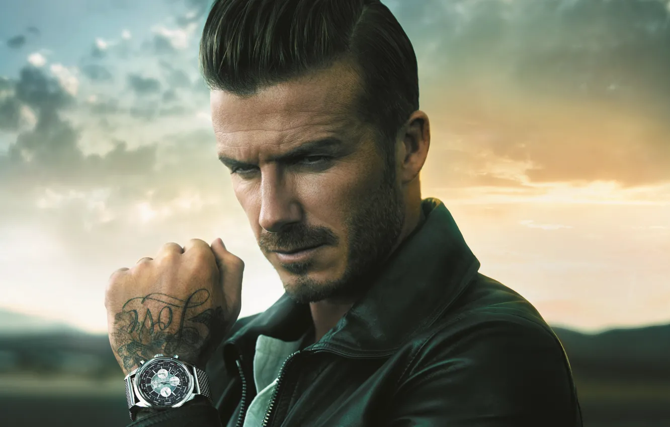 Photo wallpaper stars, rain, football, sport, David Beckham, player, David Beckham, football