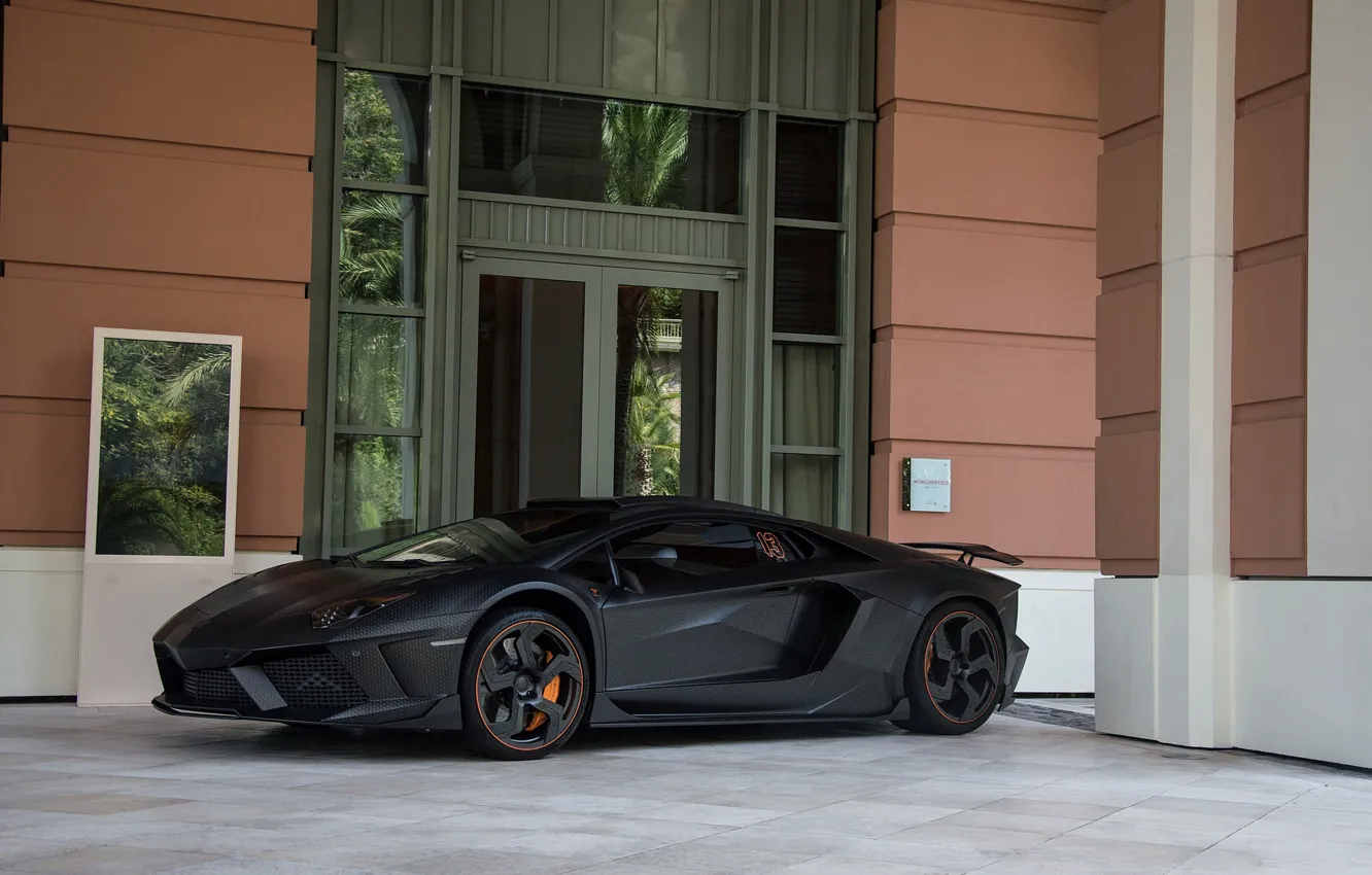 Photo wallpaper lamborghini, aventador, carbonado