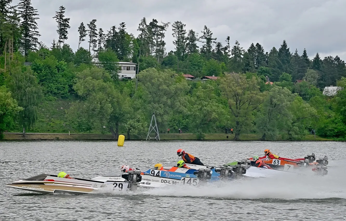 Photo wallpaper race, boat, speed