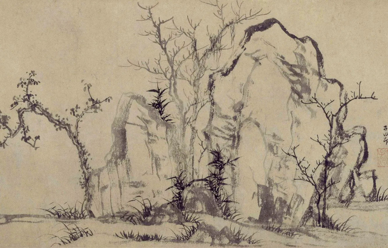 Photo wallpaper Chinese paintings, painting, art