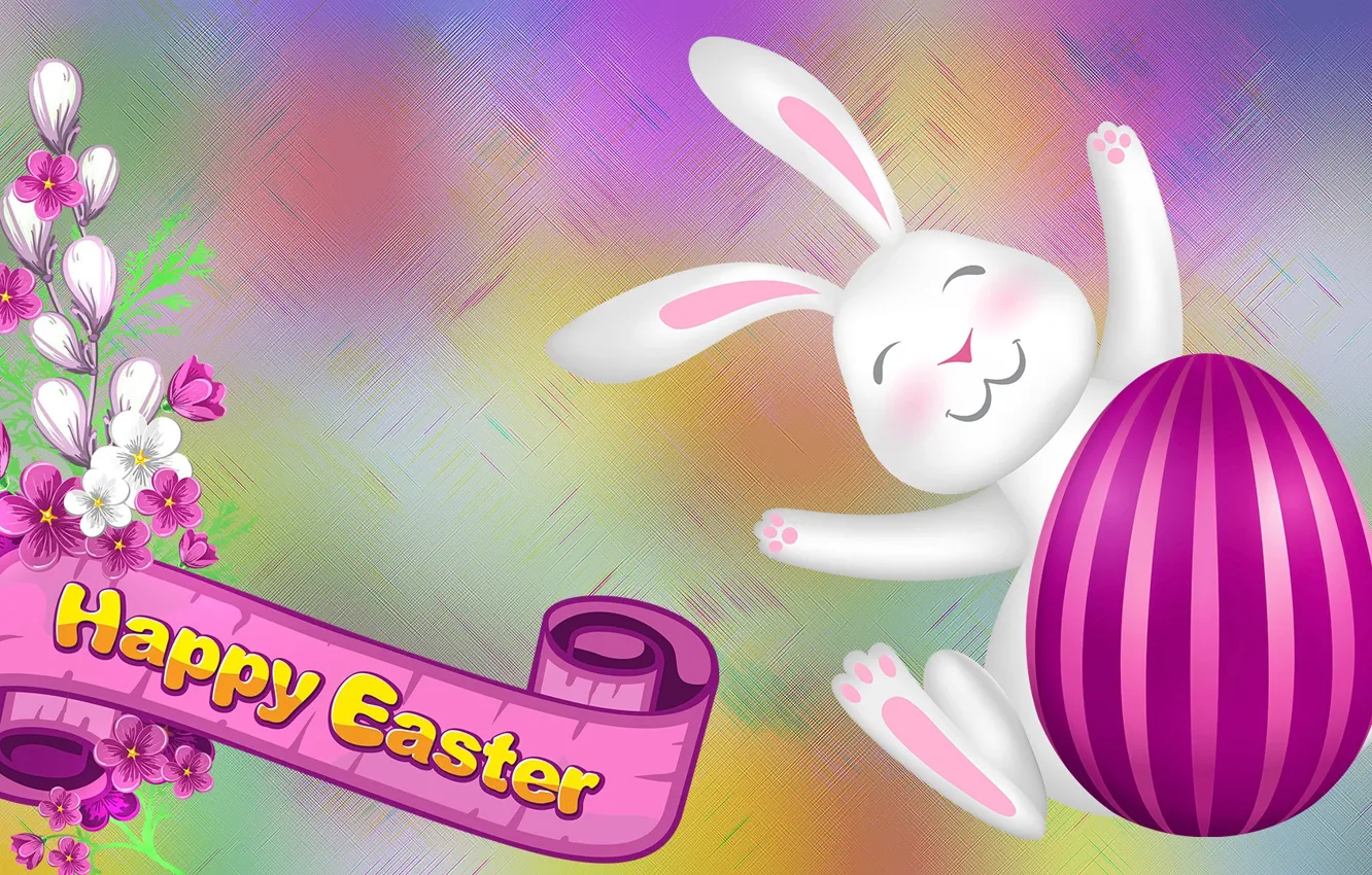 Photo wallpaper Graphics, Flowers, Easter eggs, Wieklanoc