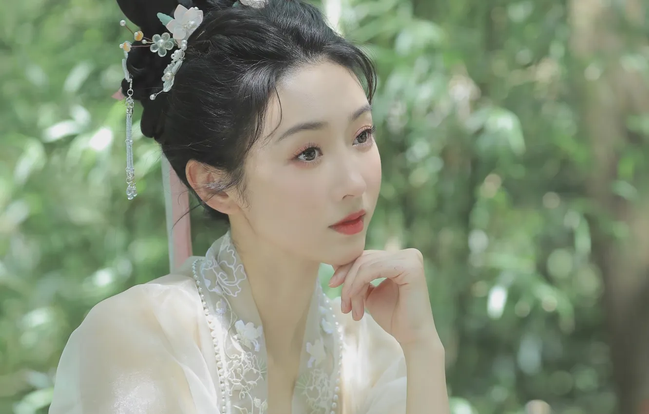 Photo wallpaper girl, Asian, national costume, Chinese actress, Xuan Lu, Xuan Lu