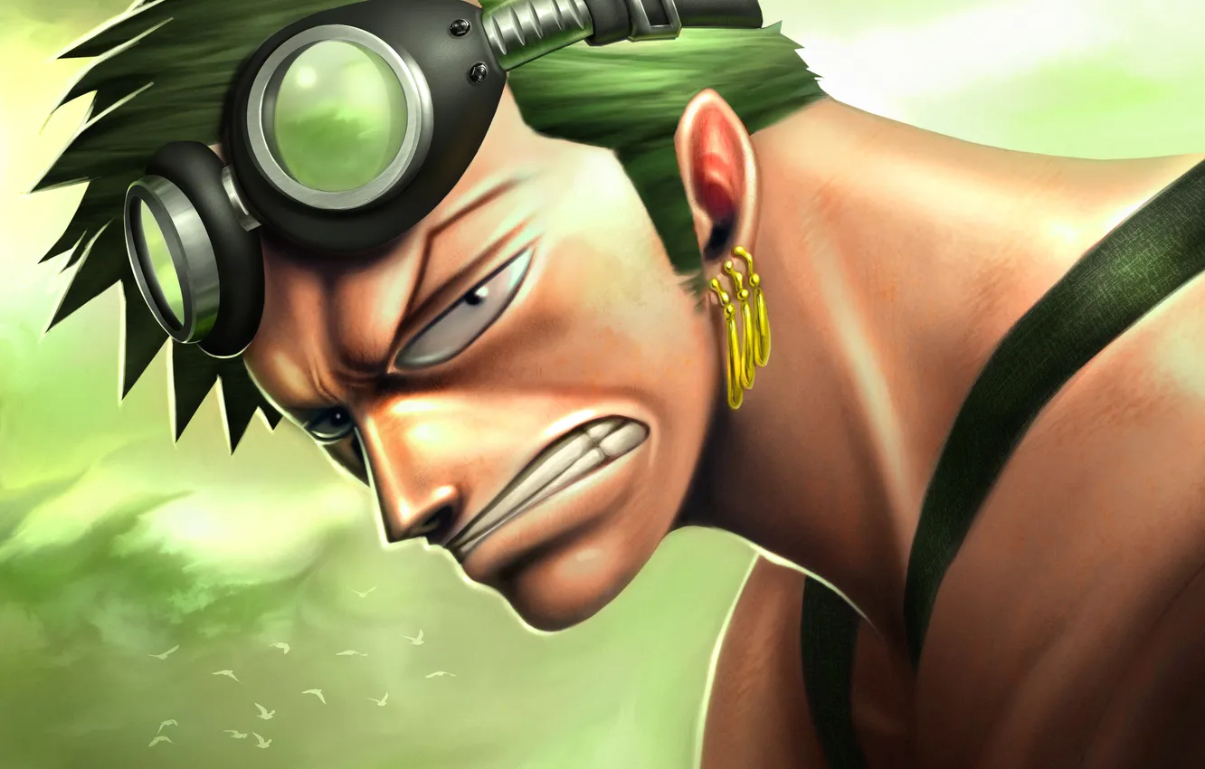Photo wallpaper glasses, guy, One Piece, anime, Zoro, Pirate Hunter